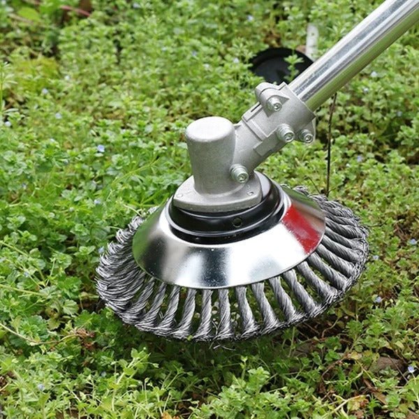 Carbon Steel Weed Brush Trimmer with 11.5 cm Diameter for Garden Edges