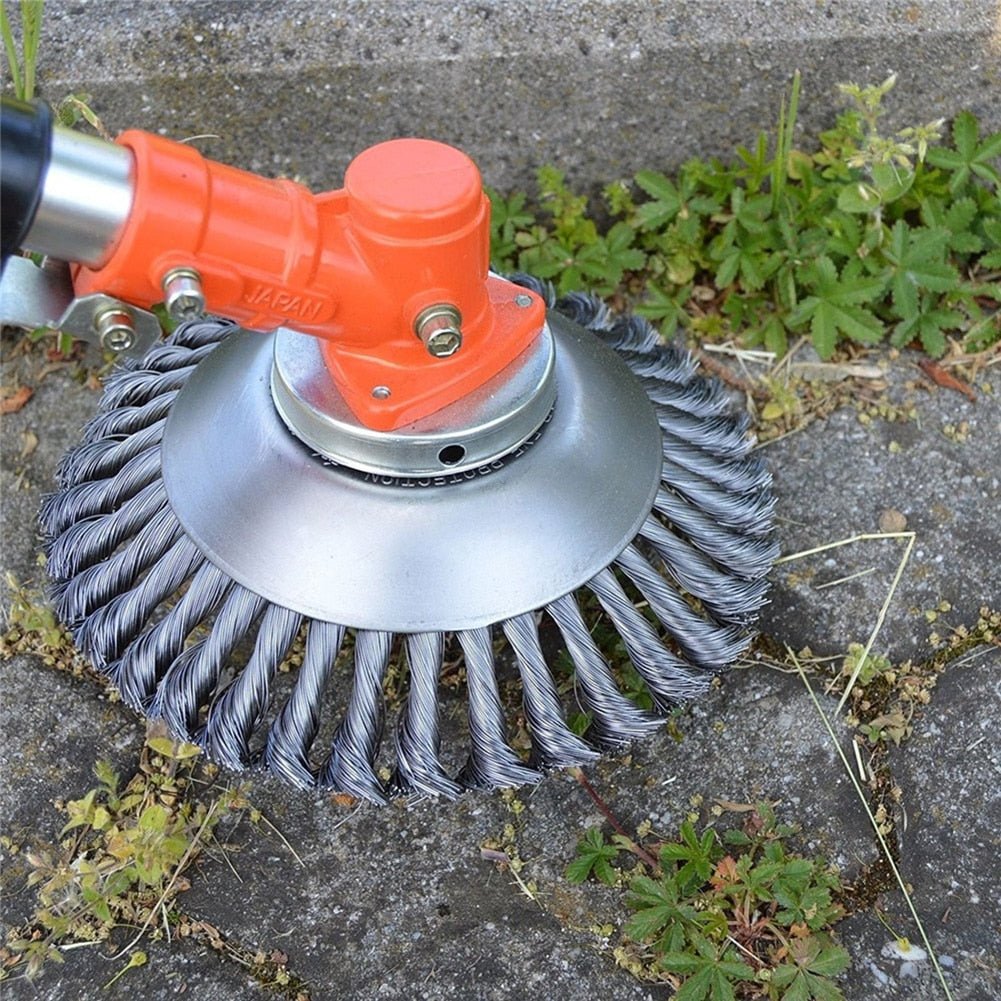 Carbon Steel Weed Brush Trimmer with 11.5 cm Diameter for Garden Edges