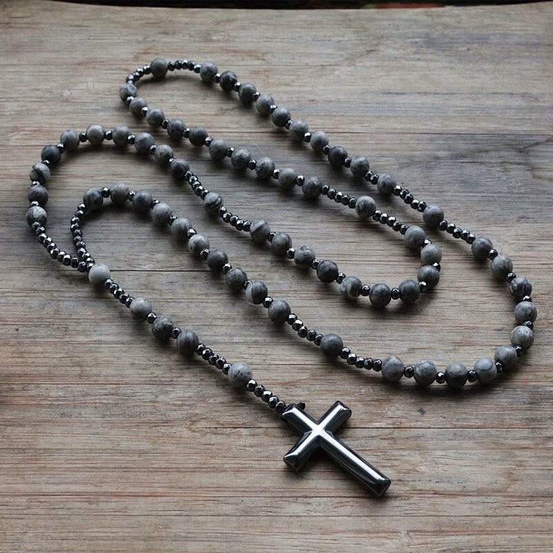 Orion Spiritual Necklace with Tiger Eye & Lapis Lazuli – Men's Rosary