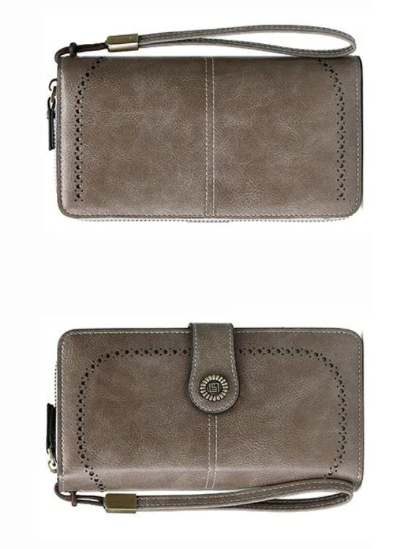 Stylish Leather Wallet with Wristband