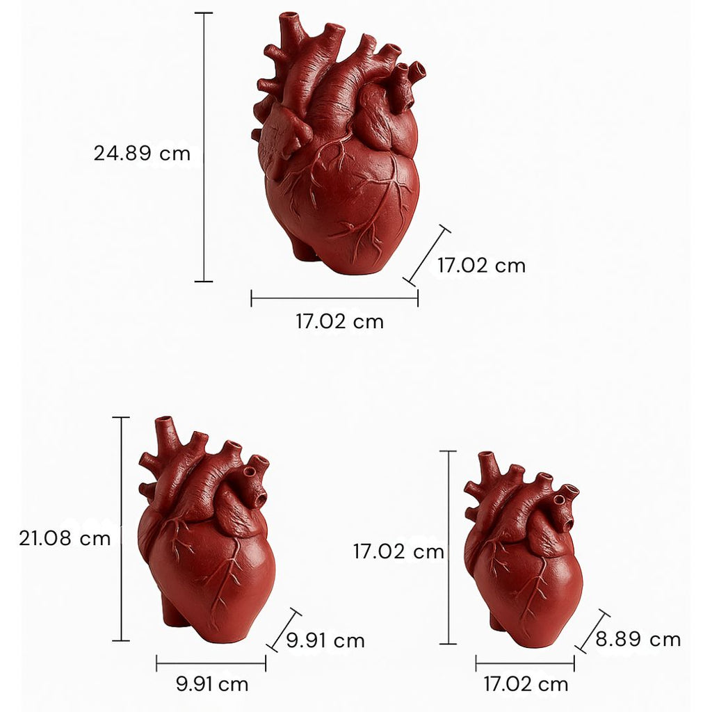 Heart vase Amoura | Greek-inspired design | High-quality synthetic resin | Available in many colors