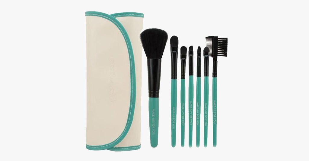 7-piece brush set White and Green