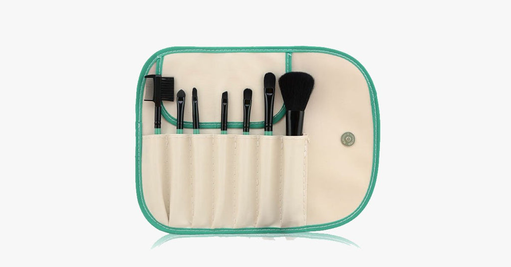 7-piece brush set White and Green
