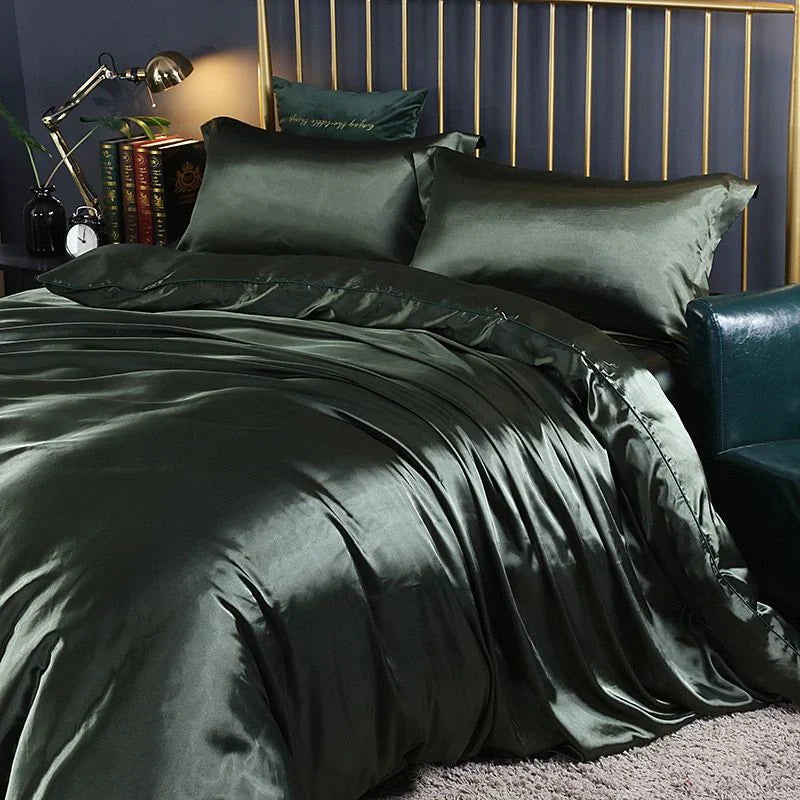 Elegant Satin Silk Bedding Set - Luxurious Comfort for Every Night