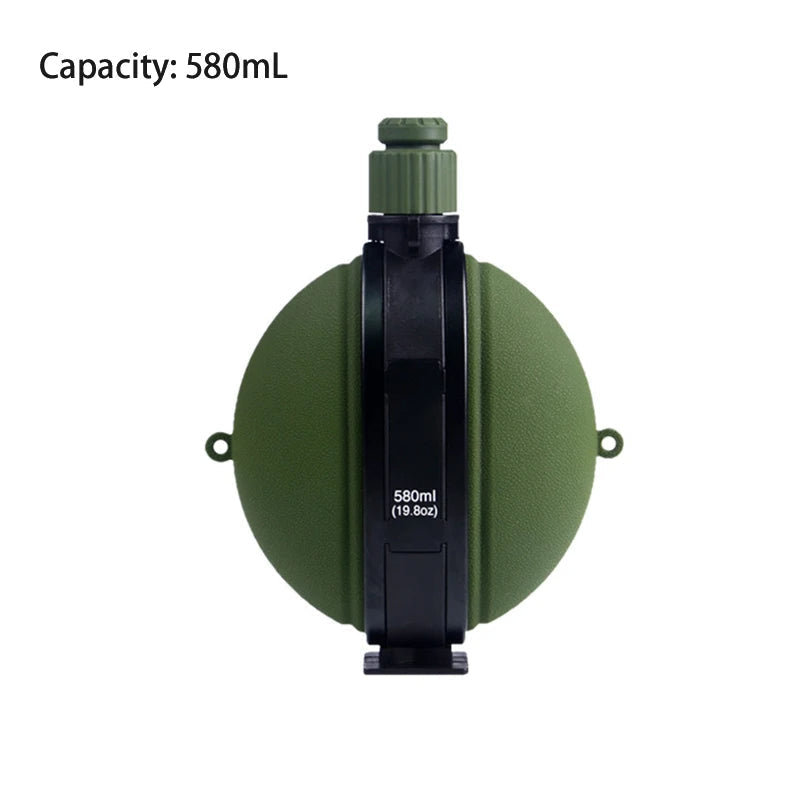 Foldable Silicone Water Bottle with Compass