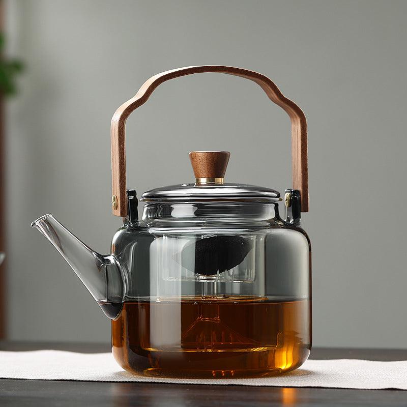 Grijzen Teekanne | Wood & Glass, Tea Maker