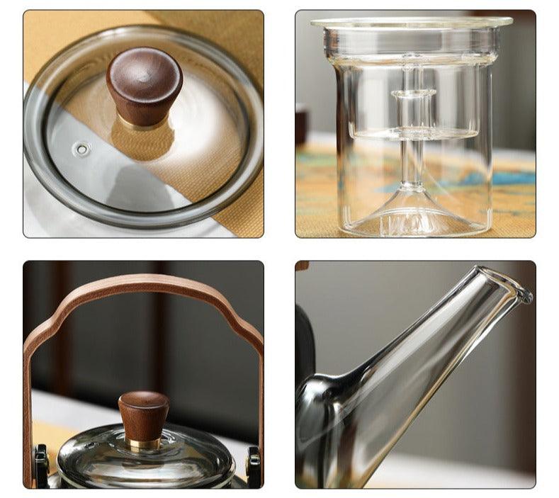 Grijzen Teekanne | Wood & Glass, Tea Maker