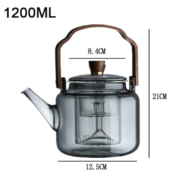 Grijzen Teekanne | Wood & Glass, Tea Maker