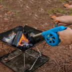 GRILLBLOW – Portable Hand Crank BBQ Fan for Outdoor Cooking