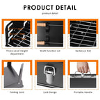 Grillmate Fold – Foldable Steel Suitcase Grill for Garden, Camping & Outdoor BBQ