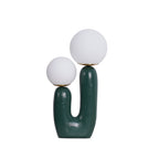 Contemporary Style Table Lamp with Natural Accent