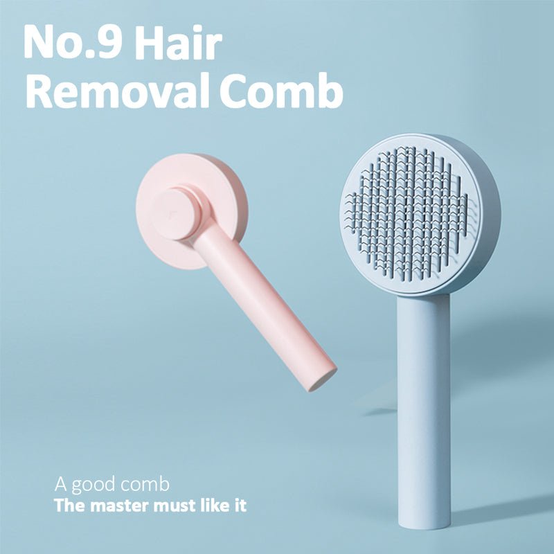 GROOMCLICK – Self-Cleaning Cat Brush for Gentle Grooming & Less Shedding