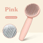 GROOMCLICK – Self-Cleaning Cat Brush for Gentle Grooming & Less Shedding