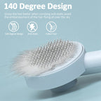 GROOMCLICK – Self-Cleaning Cat Brush for Gentle Grooming & Less Shedding