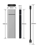 8TB Portable External Hard Drive with High Transfer Speed and Durable Aluminum Housing