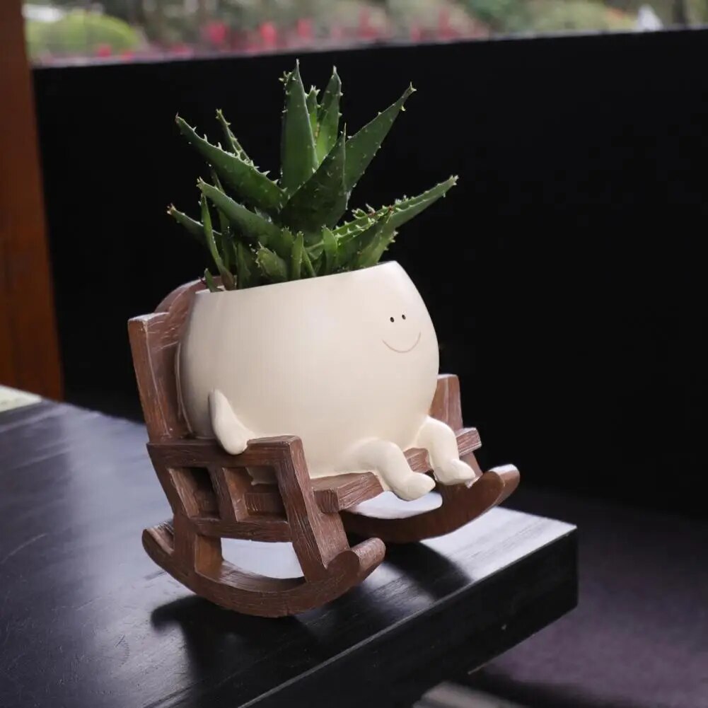 Swing chair succulent pot