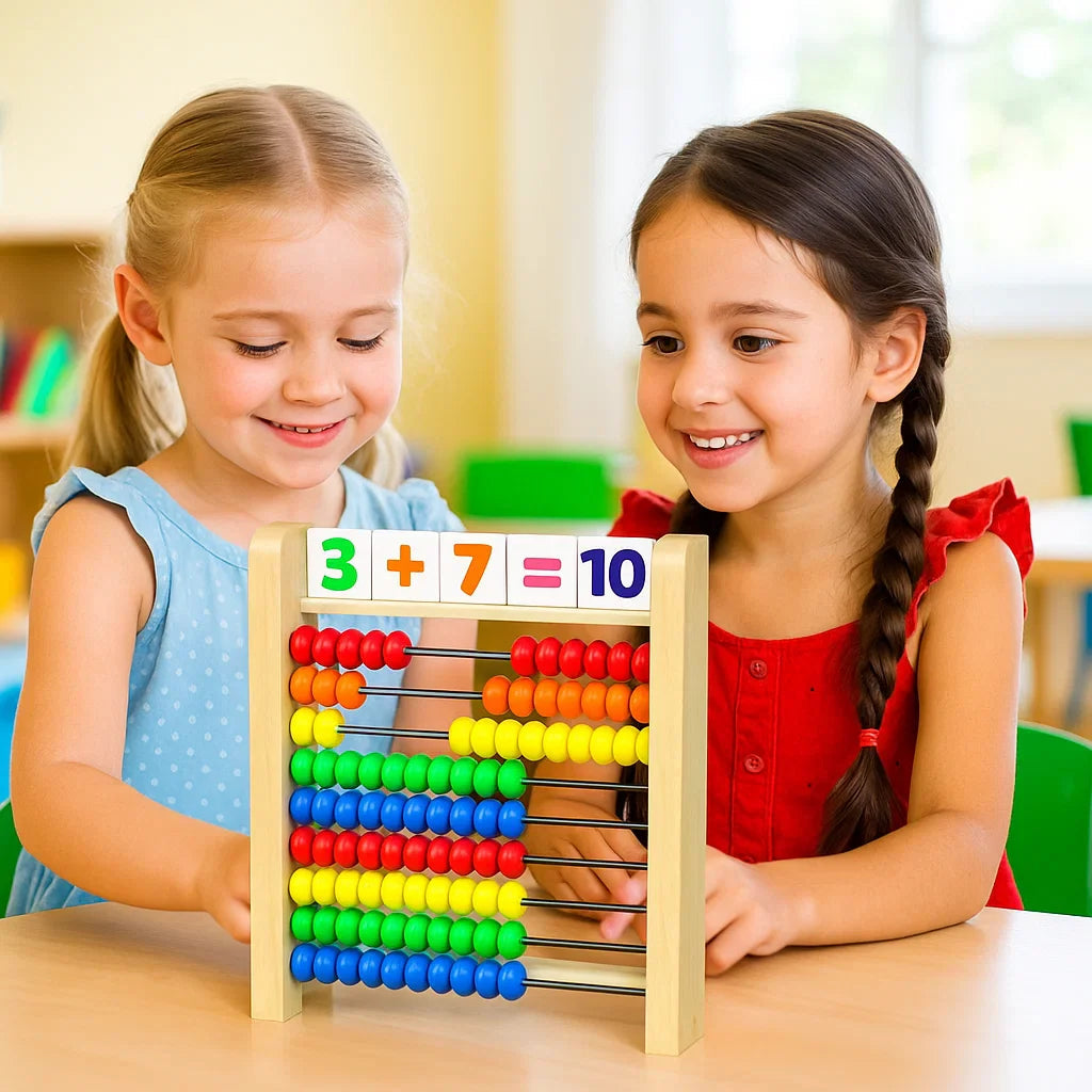Wooden Counting Frame for Learning to Count and Calculate