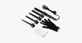 Achieve the salon look with the curling iron set and the heat-resistant glove
