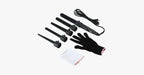 Achieve the salon look with the curling iron set and the heat-resistant glove