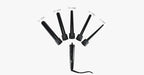 Achieve the salon look with the curling iron set and the heat-resistant glove
