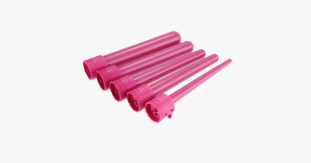 Achieve the salon look with the curling iron set and the heat-resistant glove