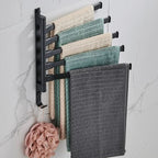 Space-saving towel rack with a modern design