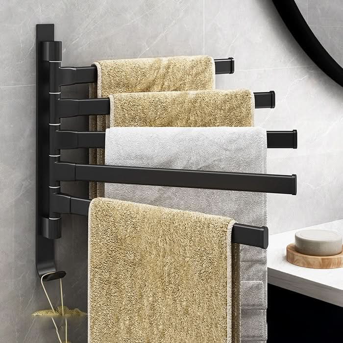 Space-saving towel rack with a modern design