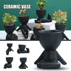 Handmade Ceramic Succulent Planter with Drainage Hole - TerraCotta