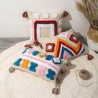 Handcrafted Moroccan Boho Style Cushion Cover