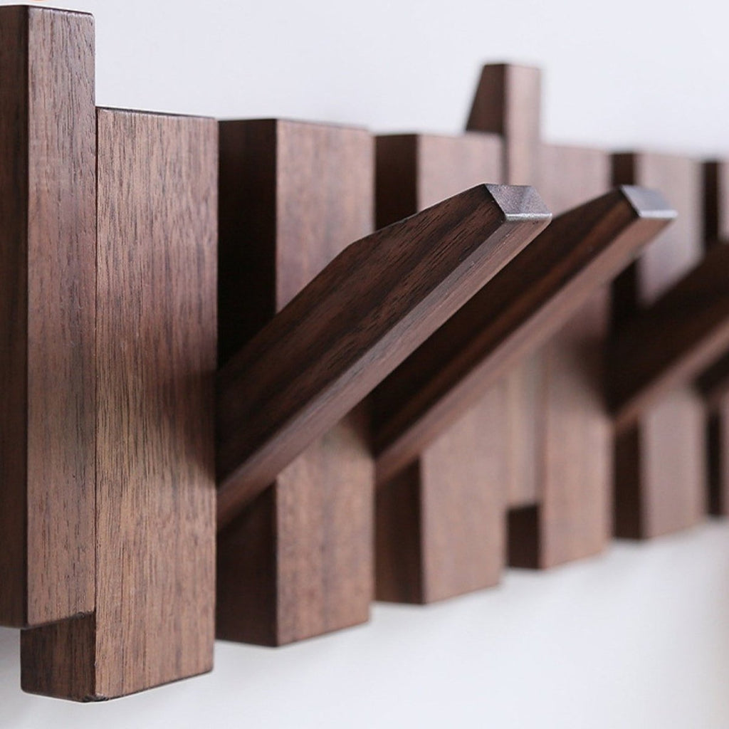 Handcrafted Wooden Piano Coatrack | Unique Design with 4-10 Hooks for Hallway, Bedroom & Office Storage