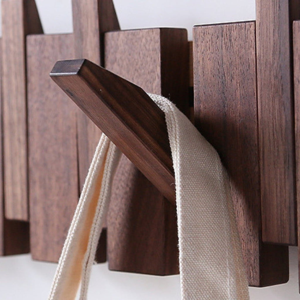 Handcrafted Wooden Piano Coatrack | Unique Design with 4-10 Hooks for Hallway, Bedroom & Office Storage