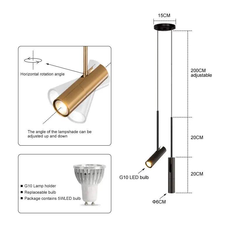 Modern LED Pendant Lamp Bedroom