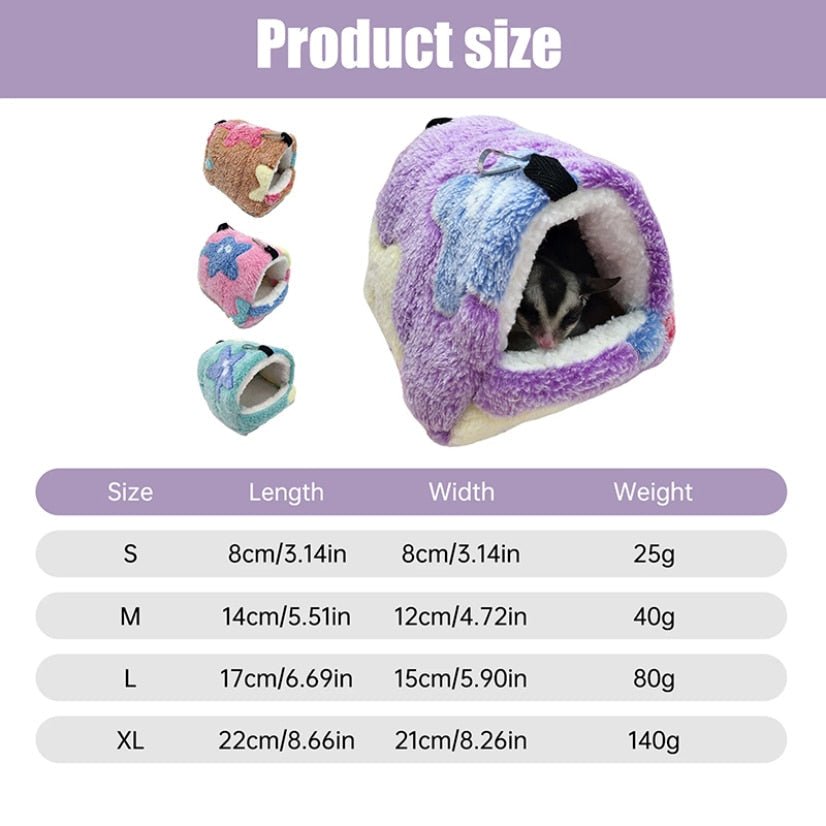HARRYHAMSTER – Plush Hammock House for Hamsters & Small Rodents