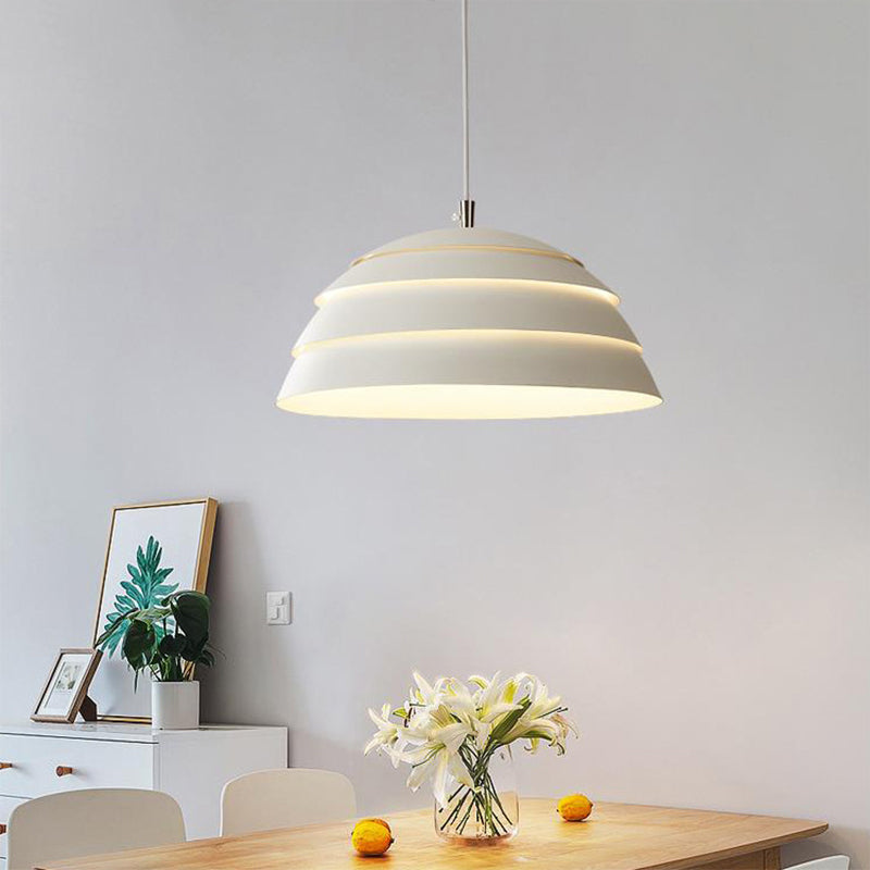 Dome Pot | Pendant Light Gray 39 cm Iron/Aluminum