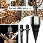 Removable drill for wood splitting, electric drill for household use, robust drill
