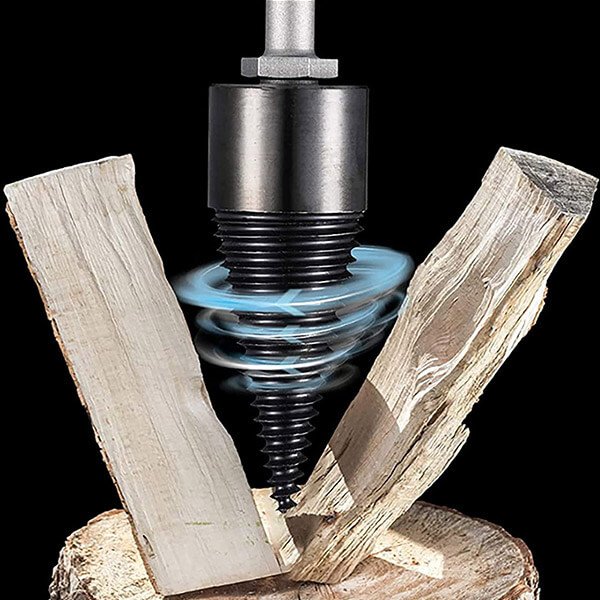 Removable drill for wood splitting, electric drill for household use, robust drill