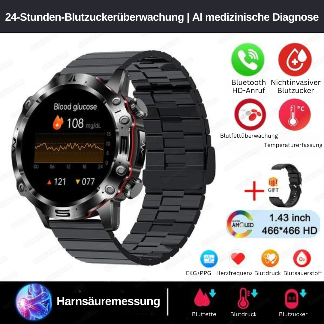 Intelligent health monitor with glucose and ECG measurement - HealthPro