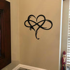 InfinityHeart Wall Decor – Iron Wall Sculpture with Symbol of Eternal Love