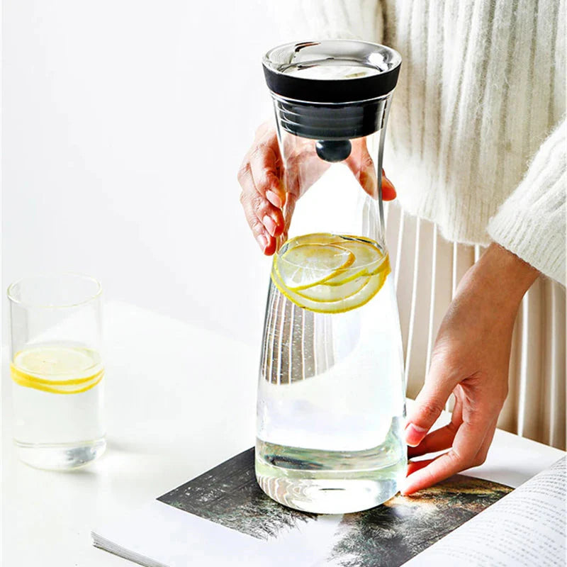 High Borosilicate Glass Basic Tilting Stainless Steel Lid Closure