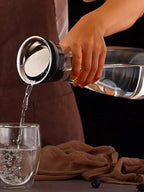 High Borosilicate Glass Basic Tilting Stainless Steel Lid Closure