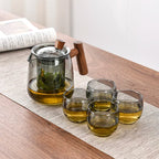 Heat-Resistant Borosilicate Glass Teapot with Filter