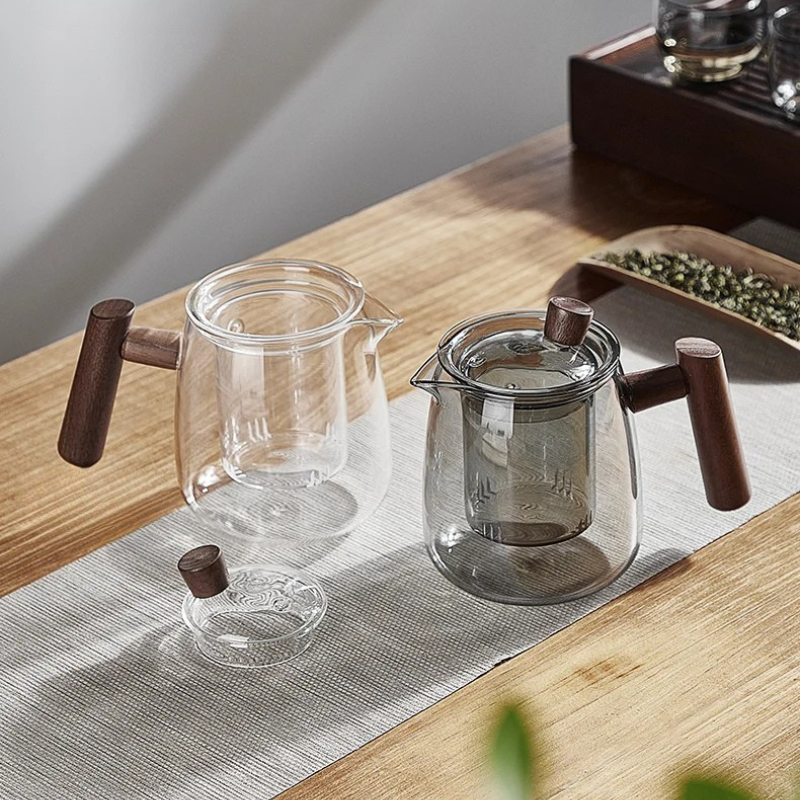 Heat-Resistant Borosilicate Glass Teapot with Filter
