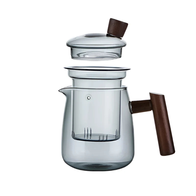 Heat-Resistant Borosilicate Glass Teapot with Filter