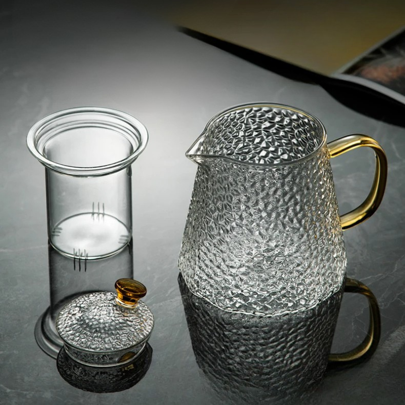 Heat-Resistant Borosilicate Glass Teapot with Filter