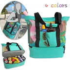 High-Capacity Picnic and Beach Bag – Waterproof, Double-Layer Mesh Design for Outdoor Adventures