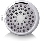 High Pressure Showerhead 3" Anti-Clog Anti-Leak Fixed with Adjustable Swivel Ball Joint Made of Brass
