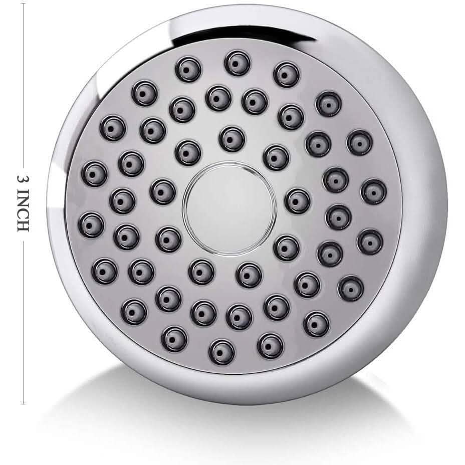 High Pressure Showerhead 3" Anti-Clog Anti-Leak Fixed with Adjustable Swivel Ball Joint Made of Brass