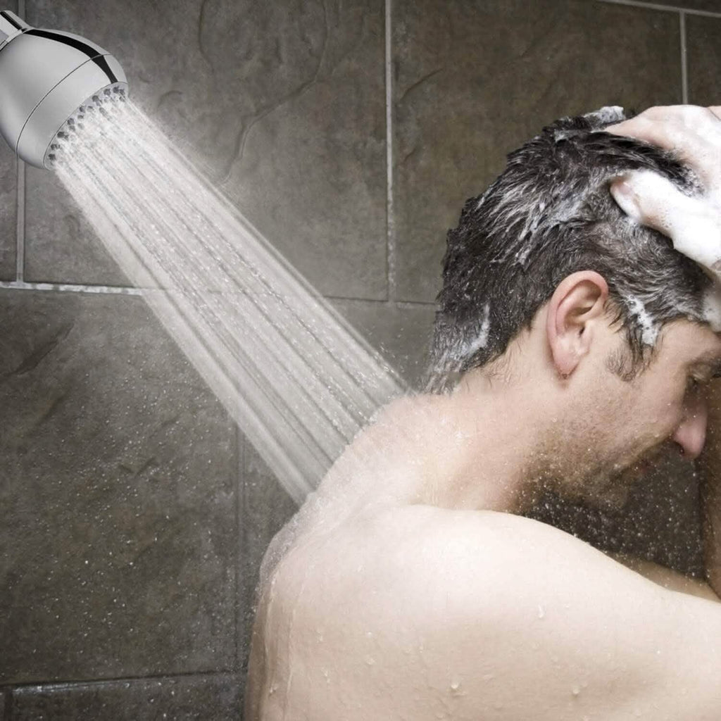 High Pressure Showerhead 3" Anti-Clog Anti-Leak Fixed with Adjustable Swivel Ball Joint Made of Brass