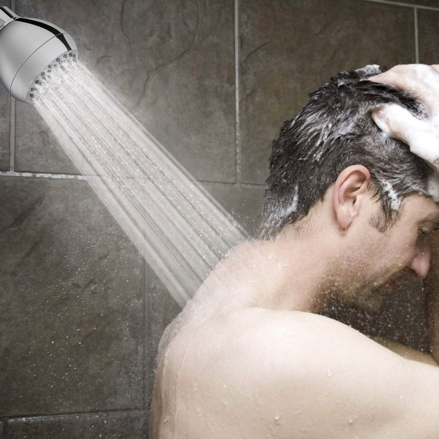 High Pressure Showerhead 3" Anti-Clog Anti-Leak Fixed with Adjustable Swivel Ball Joint Made of Brass