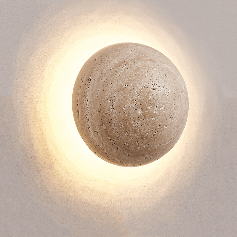 Cream wall lamp in Scandinavian style providing cozy light and elegant simplicity